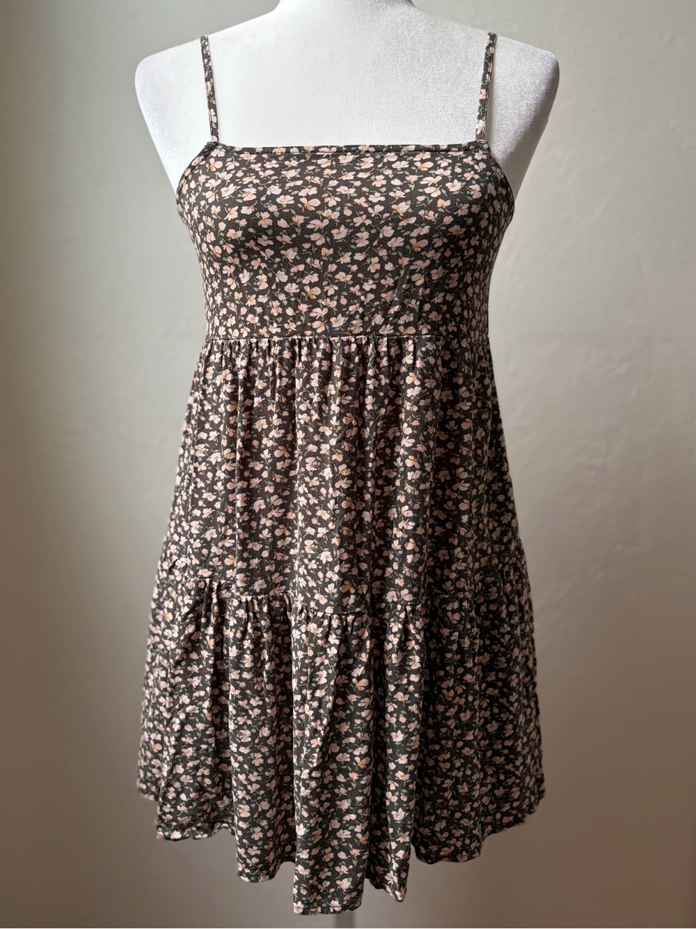 American Eagle Floral Tiered Mini Dress Spaghetti Strap Flowy XS